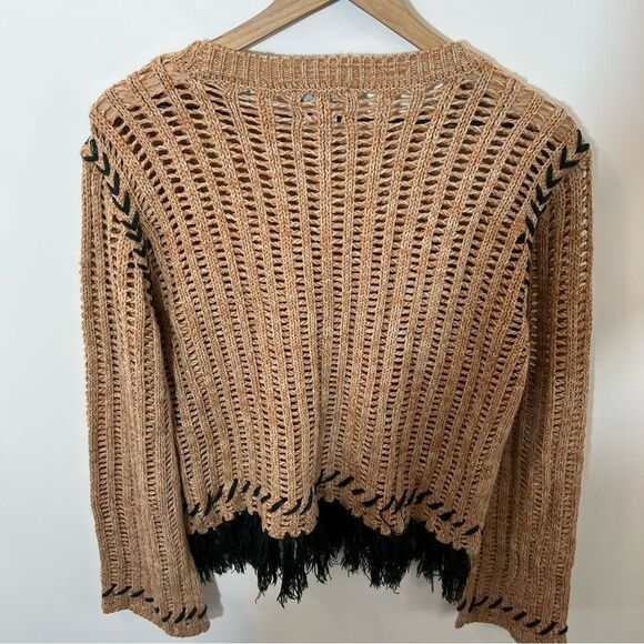 Miss Me Knit Tassel Sweater Size Medium - Picture 4 of 8